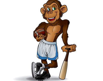 Sports Monkey Mascot Design - The NetMen Corp