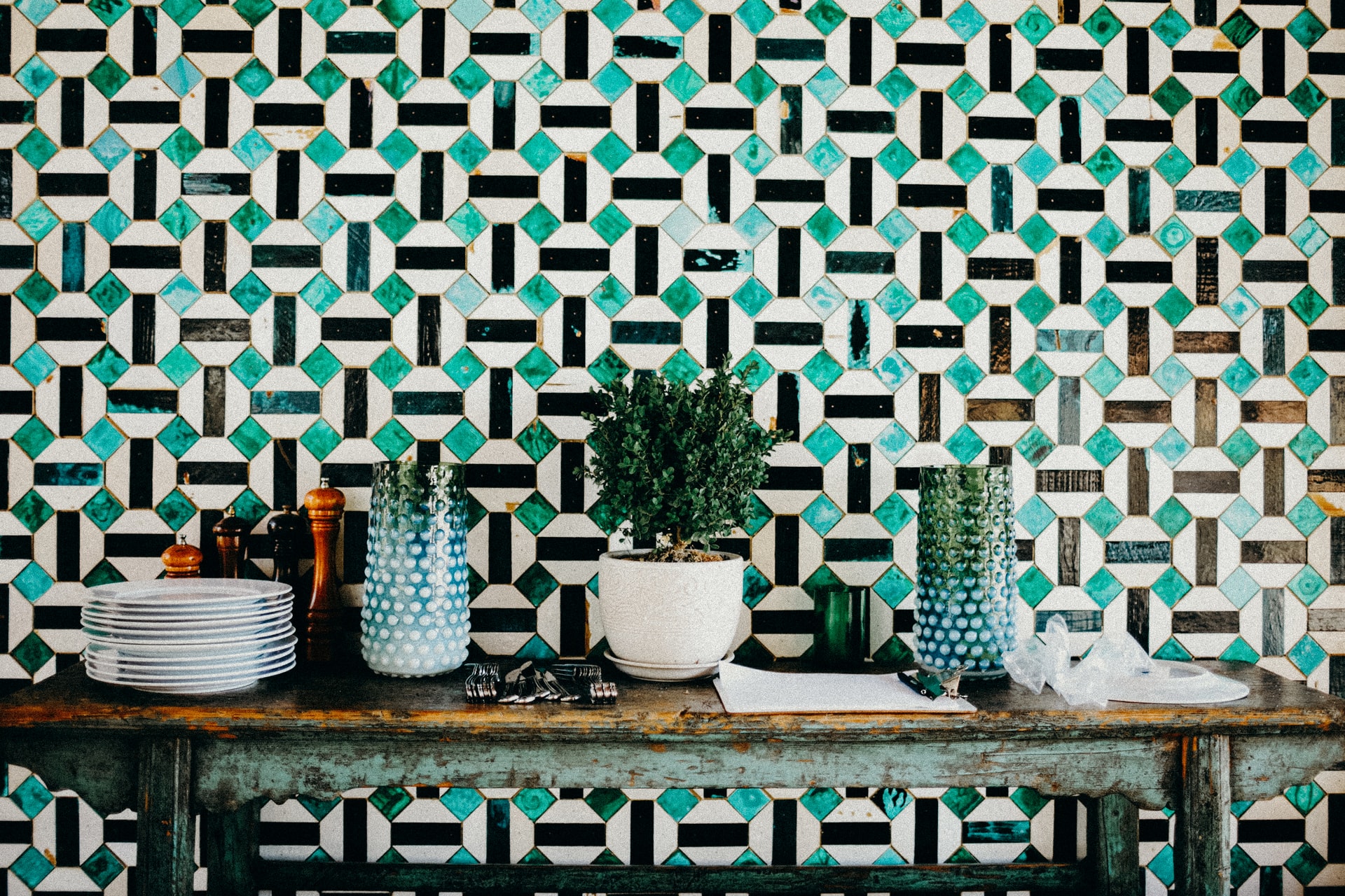 Geometric patterns with mood-boosting colors