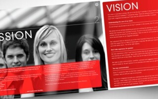 A company’s newsletter print design